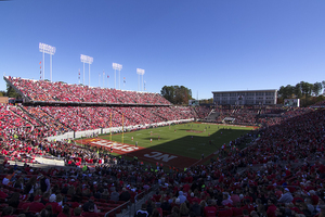 55,260 packed Carter-Finley Stadium in Raleigh, North Carolina, in the SU-NC State matchup two years ago. 