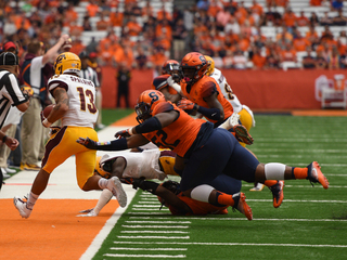Though CMU totaled 22 first downs, Syracuse ensured it wouldn't add up to much. The Orange kept the Chippewas scoreless in the second half. 